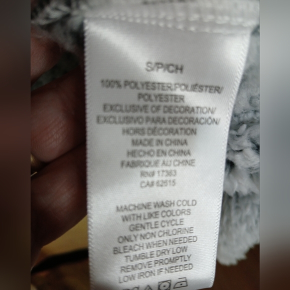 Cuddle duds Women's Gray Sherpa Lounge Jacket Size Small - Picture 6 of 8